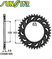 ZĘBATKA NAPĘDZANA STALOWA SUNSTAR SUNR1-3568-50