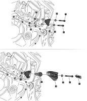 CRASH PADY PUIG DO HONDA CB750 HORNET 23-24 (WERSJA PRO) (21495N)