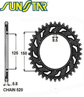 ZĘBATKA NAPĘDZANA STALOWA SUNSTAR SUNR1-3547-52