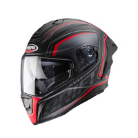 KASK INTEGRALNY Z BLENDĄ CABERG DRIFT EVO INTEGRA (PINLOCK) CZARNY MAT/SZARY/CZERWONY FLUO