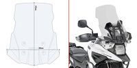 GIVI SZYBA PRZEZROCZYSTA 57,5 x 50,5 cm (H x W)- SUZUKI V-Strom 1050 (20)