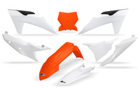 Komplet plastików KTM SX/SXF(SX-F) 125/250/300/350/450F 2023 kolor OEM (POMARAŃCZOWY/BIAŁY)