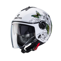 KASK OTWARTY CABERG JET Z BLENDĄ RIVIERA V4X MUSE ŻÓŁTY/ZIELONY (MOTYLE/KWIATY)