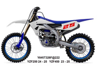 UFO 2025/04 KOMPLET PLASTIKÓW (FULL KIT) Z OSŁONAMI TELESKOPÓW (AMORTYZATORÓW) YAMAHA YZF 250 '24-'25, YZF 450 '23-'25 KOLOR BIAŁY / NIEBIESKI
