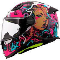 LS2 Kask motocyklowy FF812 KID CYBERG PURPLE CYAN L