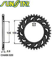 ZĘBATKA NAPĘDZANA STALOWA SUNSTAR SUNR1-3631-50