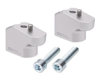 Podwyższenie kierownicy z offsetem 30 mm wysokości, 25 mm tyłu, srebrne do Triumph Tiger 900 Rally / GT / Pro (2020-2023)