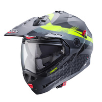 KASK SZCZĘKOWY CABERG FLIP-UP ENDURO TOURMAX X SARABE SZARY MAT/CZARNY/ŻÓŁTY FLUO