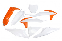 UFO komplet plastików KTM SX 125/150/250 '19-'22, SXF (SX-F) 250/350/450 '19-'22 kolor OEM '21 (BIAŁY/POMARAŃCZOWY)