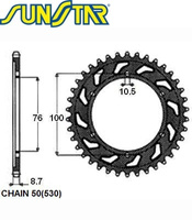 ZĘBATKA NAPĘDZANA STALOWA SUNSTAR SUNR1-5226-45