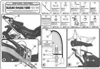 KAPPA STELAŻ KUFRA CENTRALNEGO SUZUKI SV 650 / S (03-08) ( BEZ PŁYTY )  - KZ529