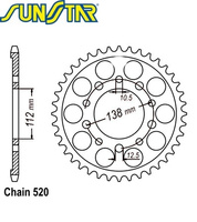ZĘBATKA NAPĘDZANA STALOWA SUNSTAR SUNR1-3485-41