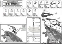 KAPPA STELAŻ KUFRA CENTRALNEGO HONDA CBF 1000/ST (10-14) ( Z PŁYTĄ MONOLOCK )
