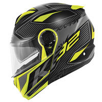 KAPPA KASK KV32 ORLANDO MIXER SZCZĘKOWY Z BLENDĄ KOLOR CZARNY / ŻÓŁTY MATT 58/M - NOWOŚĆ 2021 - HKKV32FMXBY58