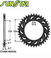 ZĘBATKA NAPĘDZANA STALOWA SUNSTAR SUNR1-5601-46