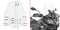 GIVI szyba przezroczysta 53 x 48 cm (H x W) - KAWASAKI Versys 1000 (17 > 18) - D4120ST