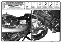 KAPPA STELAŻ KUFRÓW BOCZNYCH MONOKEY HONDA XL 700V TRANSALP (08-13) - RÓWNIEŻ POD KUFRY MONOKEY K'MISSION ALU - KL203