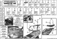 KAPPA STELAŻ KUFRA CENTRALNEGO YAMAHA FJR 1300 (01-05) ( Z PŁYTĄ MONOKEY ) - KR346