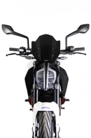 Szyba motocyklowa MRA KTM DUKE 125, , 2017-, forma NSPM, czarna