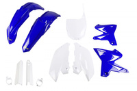 UFO KOMPLET PLASTIKÓW (FULL KIT) Z OSŁONAMI TELESKOPÓW (AMORTYZATORÓW) YAMAHA YZ 125 / 250 '08-'14 RESTYLING KOLOR OEM (NIEBIESKI BIAŁY)