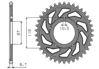 SUNSTAR ZĘBATKA TYLNA 824 47 SUZUKI GSF 600 95-04, GSF 650 05-06 (JTR829.47) (ŁAŃC. 530) (82447JT)