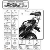 KAPPA STELAŻ KUFRA CENTRALNEGO YAMAHA FZ6 / FZS 600 FAZER (04-06), FZ6 S2 / FZ6 600 FAZER S2 (07-11) ( BEZ PŁYTY ) - PATRZ OPIS DODATKOWY - KZ351