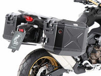 Wycięcie na kufer boczny ze stali nierdzewnej, w tym kufry boczne Xplorer w kolorze czarnym, do Hondy CRF 1100L Africa Twin (2024-)