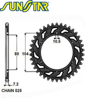 ZĘBATKA NAPĘDZANA STALOWA SUNSTAR SUNR1-4347-43