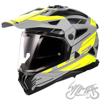LS2 Kask motocyklowy MX702 PIONEER II NAMIB M.GREY H-V YEL