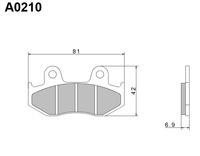 NISSIN Klocki hamulcowe  KH92 / KH323 PREMIUM SEMI-METALLIC (SPIEK METALICZNY) (ECE R90) (MADE IN JAPAN) (2P-223NS)