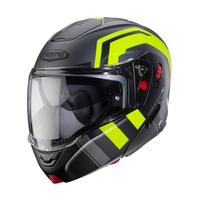 KASK SZCZĘKOWY CABERG FLIP-UP HORUS X ROAD SZARY MAT/CZARNY/ŻÓŁTY FLUO