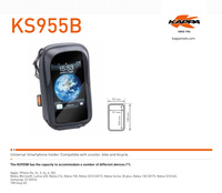 KAPPA TORBA NA GPS / SMARTPHONE IPHONE 5/5S/SE, NOKIA/MICROFOST, SAMSUNG Z MOCOWANIEM NA KIEROWNICĘ - PATRZ OPIS DODATKOWY - PROMOCJA - WYPRZEDAŻ - STD CENA 179,- - KS955B