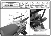 KAPPA STELAŻ KUFRA CENTRALNEGO BMW R 1200GS (04-12) ( Z PŁYTĄ MONOKEY ) ( DO ZAMOCOWANIA NA ORYGINALNYM STELAŻU ) - KR684