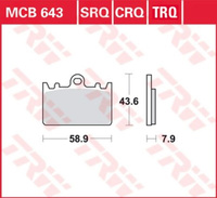 TRW LUCAS KLOCKI HAMULCOWE KH180 SINTER RACING KAWASAKI ZXR 400L 91-03, PRZÓD