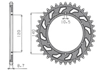 SUNSTAR ZĘBATKA TYLNA 498 46 KAWASAKI ZXR 750H 89, VN 800A 95-96 (JTR499.46) (ŁAŃC. 530) (49846JT)