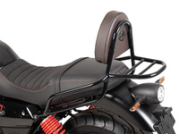 Sissybar z tylnym bagażnikiem czarno-brązowym do Moto Guzzi V7 Stone Special Edition (850ccm) (2022-2023)