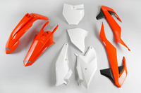 UFO KOMPLET PLASTIKÓW KTM SX 85 '18-'24 KOLOR OEM '18 ( POMARAŃCZOWY / CZARNY / BIAŁY )