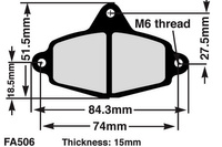 EBC Klocki kartingowe FA506A (1 kpl. na tarczę)