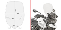 GIVI szyba przezroczysta 58,5 x 43,5 cm (H x W) - TRIUMPH Tiger 800 XC / 800 XR (18) - D6413ST