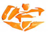 UFO komplet plastików  KTM SX 125/150/250 '19-'22, SXF (SX-F) 250/350/450 '19-'22 kolor POMARAŃCZOWY FLUO (KT522FFLU)