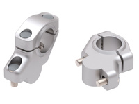 Podwyższenie kierownicy z offsetem srebrnym, 30 mm w górę, 21 mm w tył do KTM LC4 640 Adventure / Duke / Enduro / Supermoto (1998-2007)