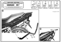 KAPPA STELAŻ KUFRA CENTRALNEGO KAWASAKI ZR7 / ZR7S 750 (99-04) ( BEZ PŁYTY ) - K4360