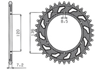 SUNSTAR ZĘBATKA TYLNA 4324 57 YAMAHA TDR 125 '93-'99 (JTR1847.57) (ŁAŃC. 428) (432457JT)