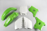 UFO KOMPLET PLASTIKÓW KAWASAKI KX 125 / 250 '96-'98 KOLOR OEM (ZIELONY/BIAŁY) (KA192E999)