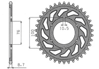 SUNSTAR ZĘBATKA TYLNA 825 43 / 816 43 SUZUKI GSXR1100, GSXR750 (92-95) (JTR816.43) (ŁAŃC. 530) (81643JT)