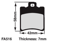 EBC Klocki kartingowe FA516A (1 kpl. na tarczę)