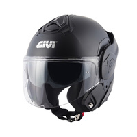 GIVI KASK X.30 BACK - SZCZĘKOWY Z BLĘDĄ I SZCZĘKĄ PRZESUWANĄ DO TYŁU - CZARNY MAT - ROZMIAR L / 60