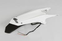 UFO BŁOTNIK TYŁ HUSQVARNA TE/TX 125, TE/TX/FE/ 250, TE 300, FE 350/450/501 '14-16, KOLOR BIAŁY ( ENDURO Z LAMPKĄ LED )
