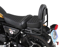 Sissybar bez bagażnika tylnego do długiego siedzenia - czarny do Moto Guzzi V9 Bobber/Special Edition (2021-) z długim siedzeniem