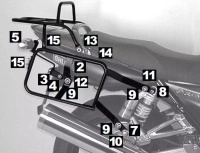 Hepco&Becker Yamaha XJR 1300 (2007-2014) side case carrier Lock it - 6504518 00 01